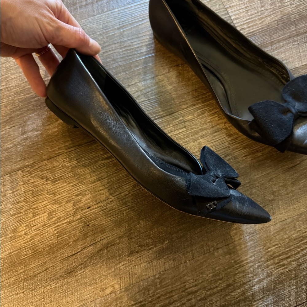 Tory Burch Black Bow Flats